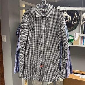 Robert Graham Black and White Gingham Men's Shirt